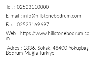 Hillstone Bodrum Hotel & Spa iletiim bilgileri
